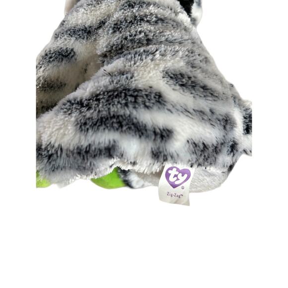 Ty Beanie Boos Zig Zag The Zebra 6" Stuffed Plush Solid Eyes 2014 - Picture 7 of 13